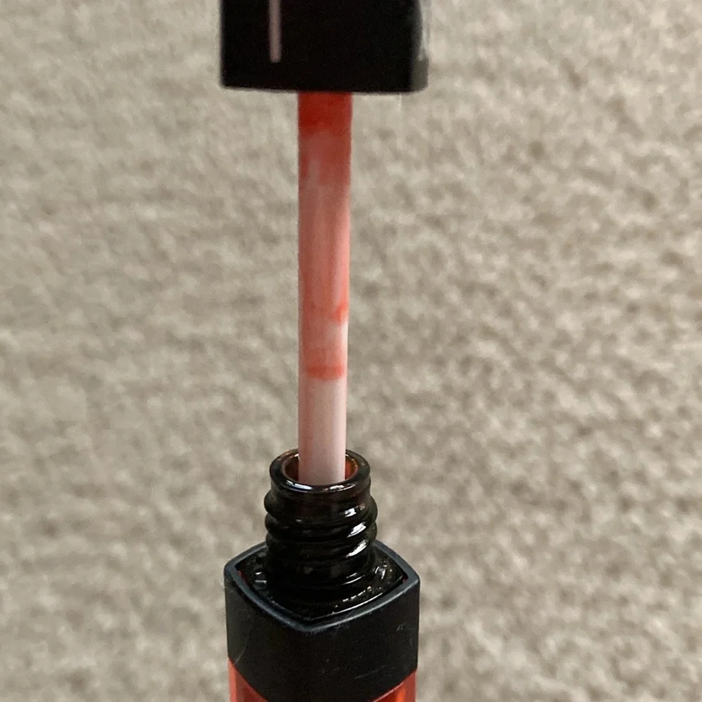 Nars Liquid Lipstick in Wonder Orange Red Shimmer Like New Lip Gloss Color